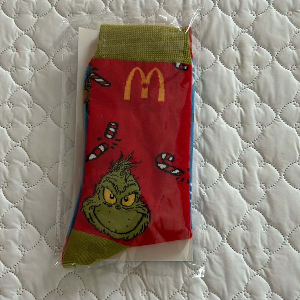 McDonald's Grinch Meal Socks